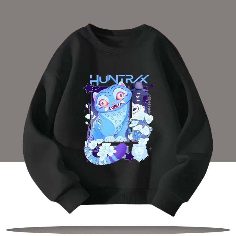 Sudadera Kpop Demon Hunter para hombre y mujer, sudaderas cálidas, ropa suave de otoño e invierno, ropa informal de algodón con dibujos animados, Tops
