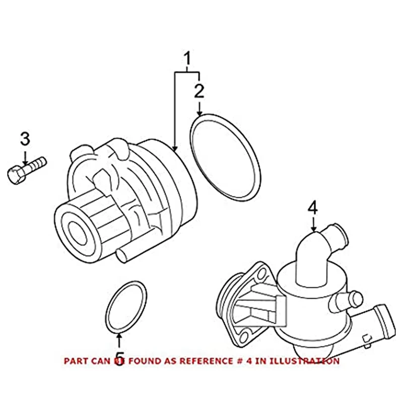 Thermostat Housing Cooling System Outlet Pipe Housing Thermostat Assembly 03L121111AC For Skoda  A3/S3 Passat CC Replacement