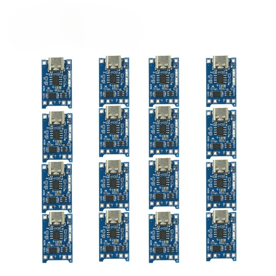 1-100pcs TP4056 1A Lithium Battery Charging Board Module TYPE-C USB Interface Charging Protection Two-in-one