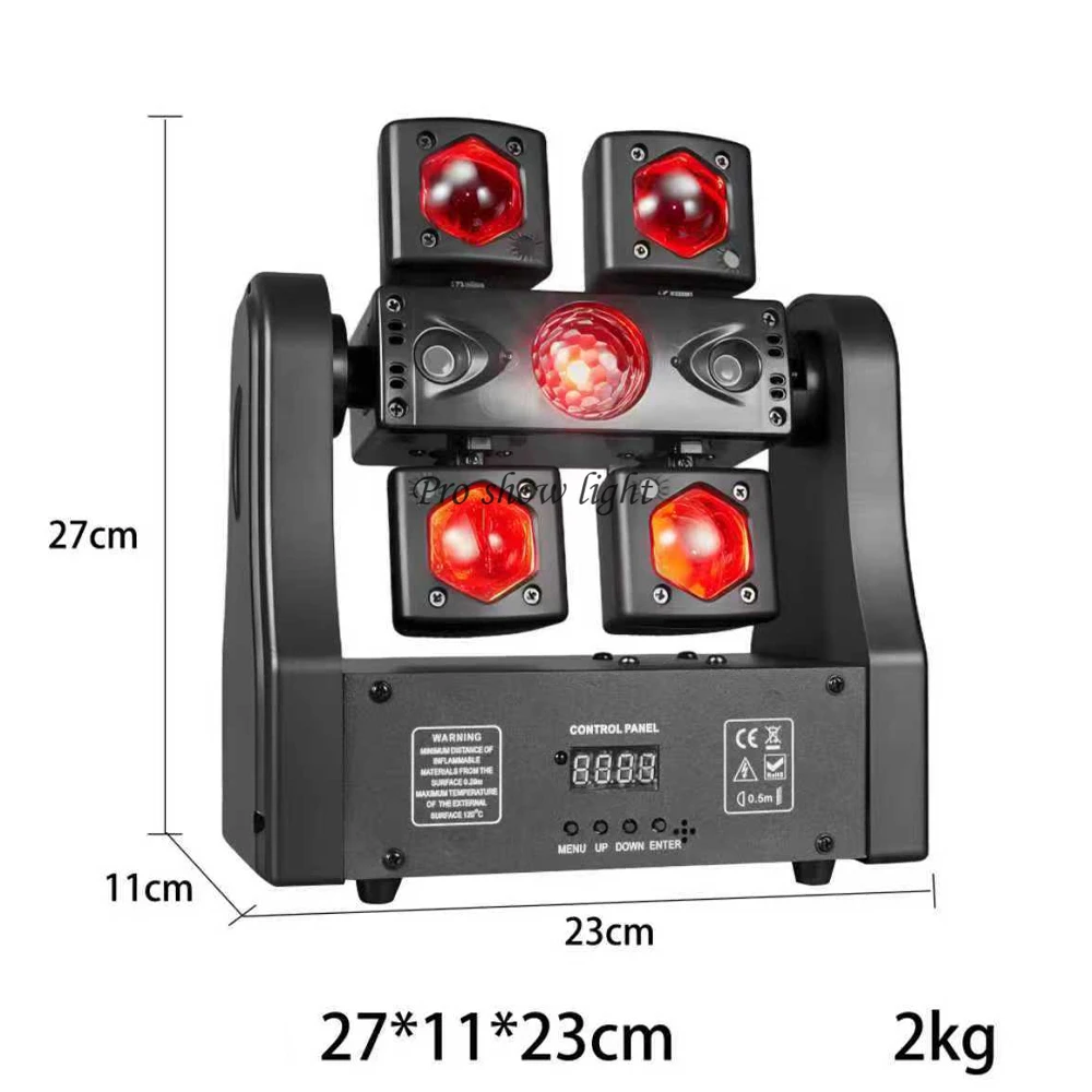 4IN1 Effect Magic Ball Lazer Lights DMX 100W LED Moving Head Beam Lights Stage Strobe Lighting With Remote Control For Disco DJ