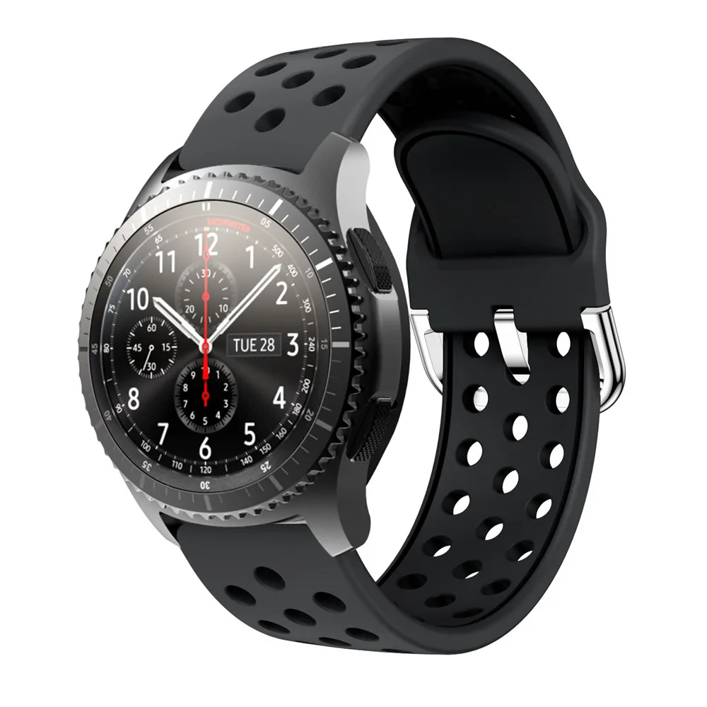 22mm silicone band for Samsung Galaxy Watch 46mm/Gear S3 Frontier/Huawei Watch GT GT2 46mm/Huami Amazfit GTR 47mm correa strap