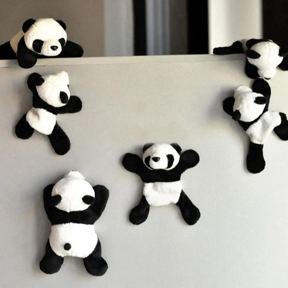 Cute Soft Panda Fridge Magnet Refrigerator Sticker Animal Cartoon Wall Stickers Kids Toys Souvenir Gifts Home Decoration Ornamen