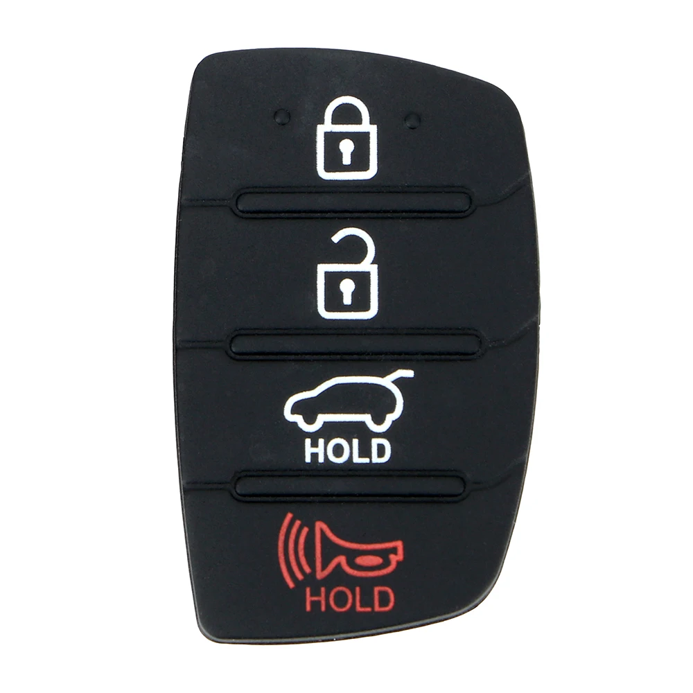 Remote Key Case Cover Auto Replacement Parts 3 4 Buttons Car Key Rubber Button Pad Car Key Shell For Hyundai Ix35 Ix45 1pc