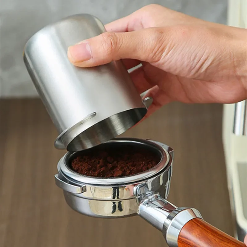 304 Stainless Steel Coffee Dosing Cup 58mm,Thickened Metal Coffee Grounds Cup,Coffee Grounds Receiver for Espresso Machine 58mm