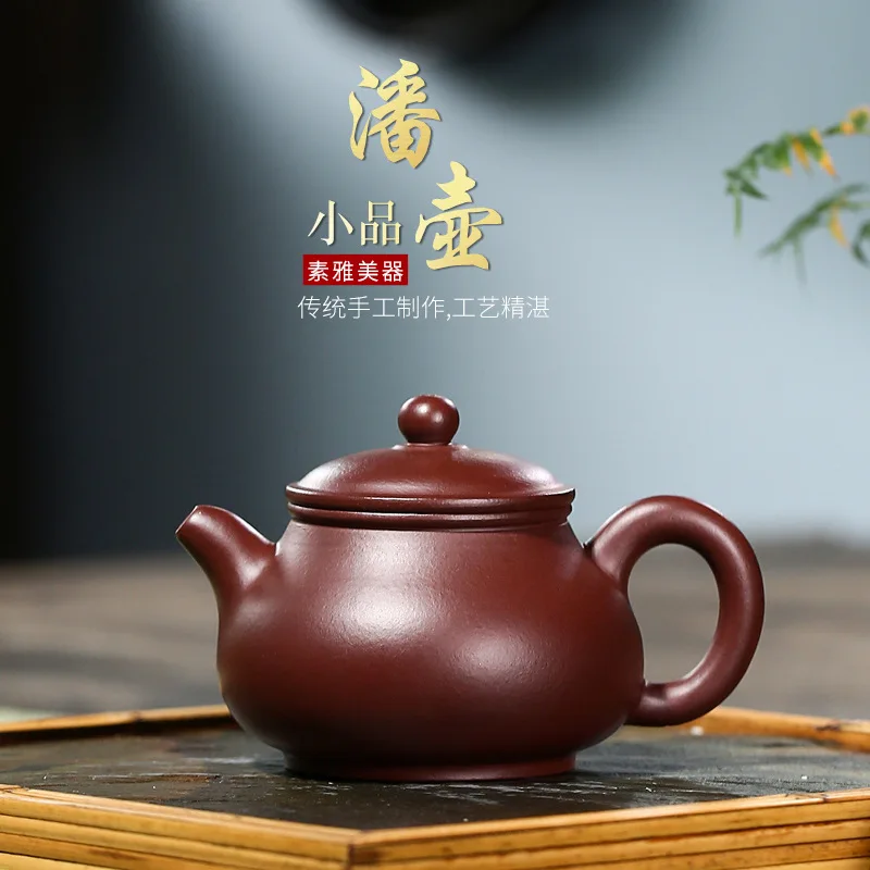 Original ore purple vermilion mud dragon egg carved and painted Yixing handmade teapot kettle tea pot  Drinkware For Green Tea