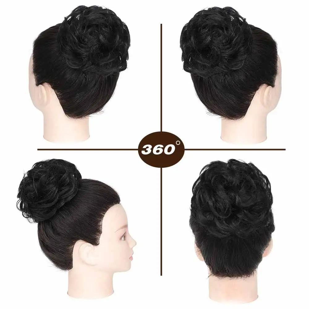 Bun coulisse disordinato estensione dei capelli del panino Clip per capelli ondulati In panino per capelli sintetici per accessori per capelli da