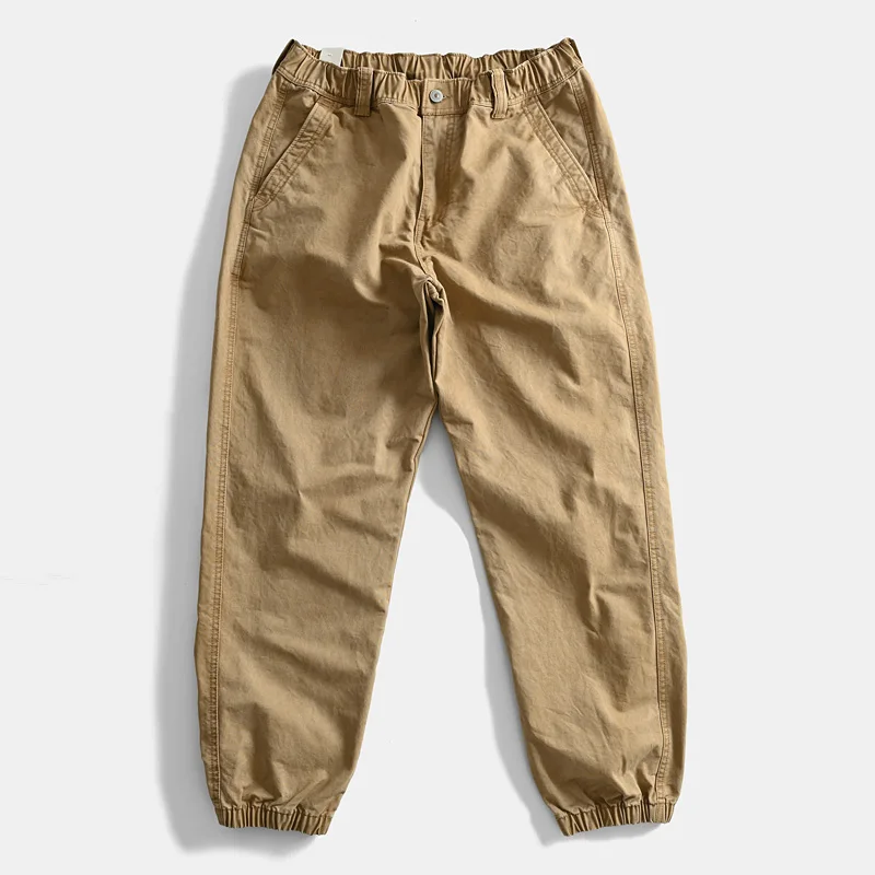 

heavy made old washed cotton loose wide leg corset cargo pants men's daddy pants casual haren pants long pants