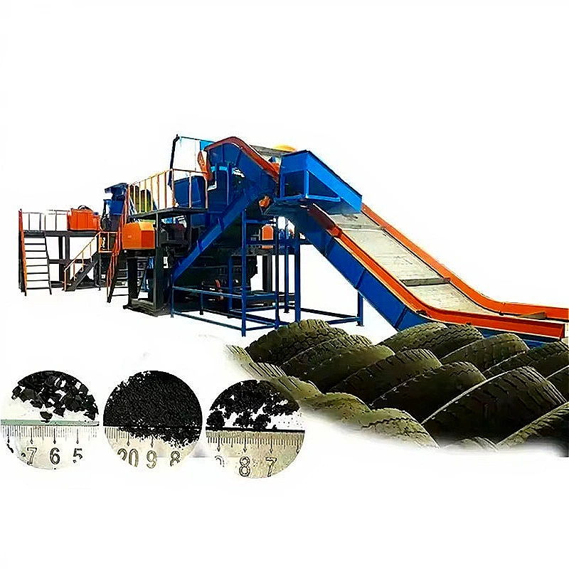 Automatic Rubber Powder Line Tire Recycling Machine Crumb Rubber Tire Recycling Machinery Tires Rubber Recycling Line Hot Sale