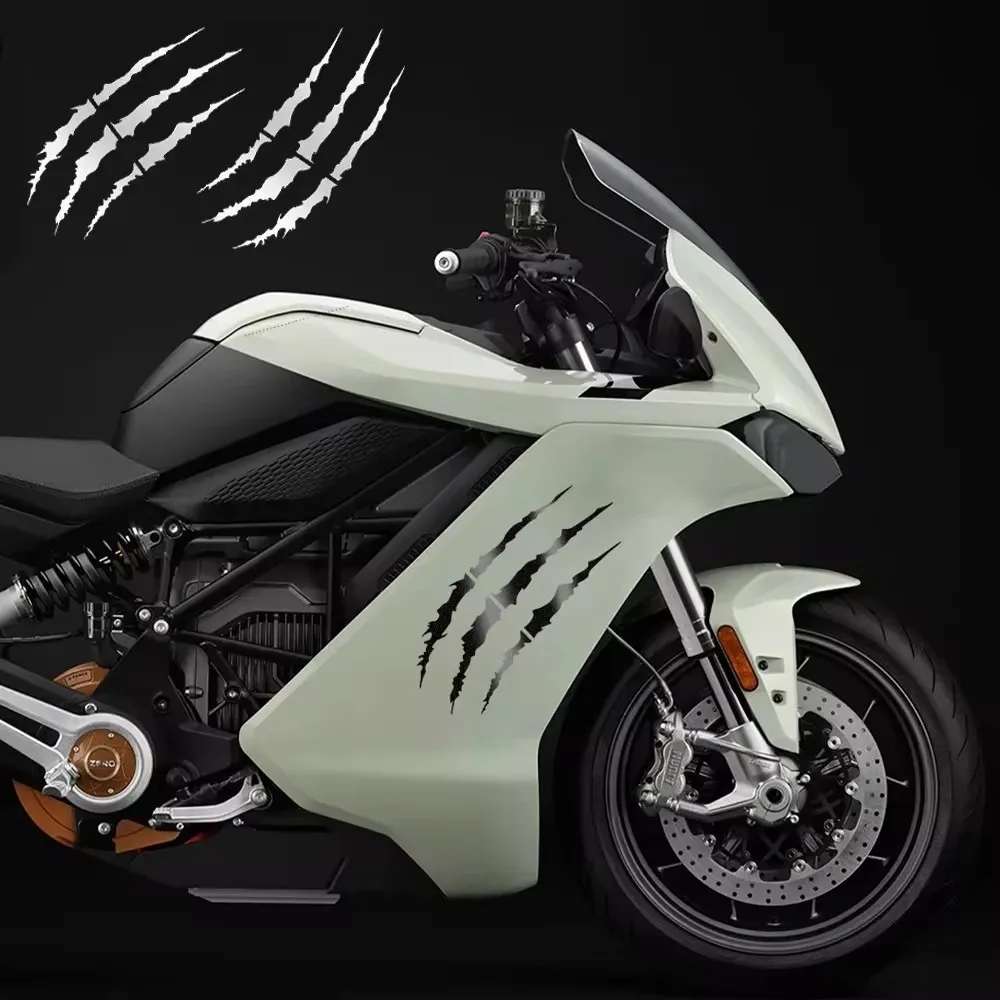 دراجة نارية خوذة ملصقات الوحش مخلب الخدوش شريط مقاوم للماء DIY تجديد دراجة نارية خزان الوقود درابزين جسم السيارة ملصق #3