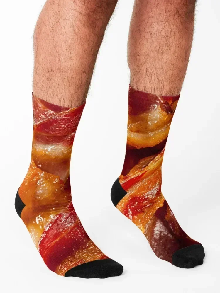 لذيذ المقرمش خلفية لحم الخنزير المقدد نمط الملمس مضحك لمحبي اللحوم HD جودة عالية متجر الجوارب عبر الإنترنت #3