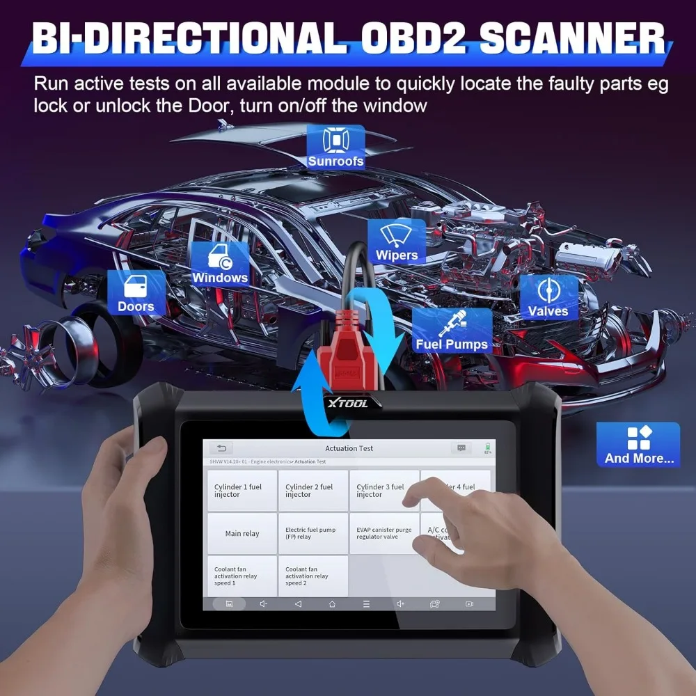 D7S OBD2 Scanner: 2024 Newest Bidirectional Scan Tool with 3-Year Updates, Active Tests, DoIP & CAN FD, ECU Coding, 36+