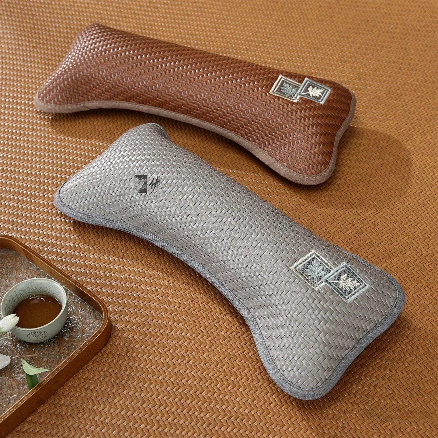 

Summer Reed Mat Buckwheat Neck Pillow round Sleeping Candy Cylindrical Support Neck Protection Soft Medium Adjustable Height