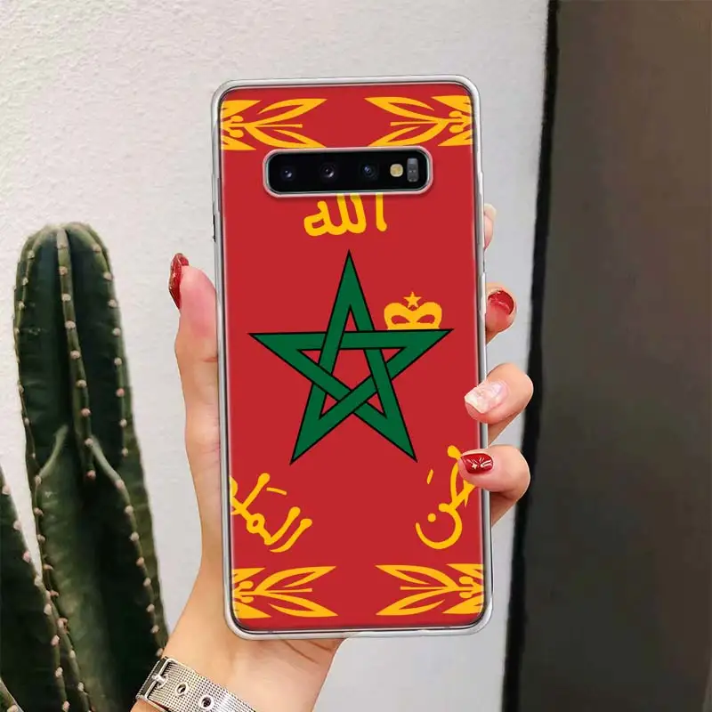 Morocco Flag Passport Phone Case For Samsung Galaxy S23 S24 Ultra S20 FE S21 S22 Plus S10 S10E S9 S8 + Soft Cover Fundas