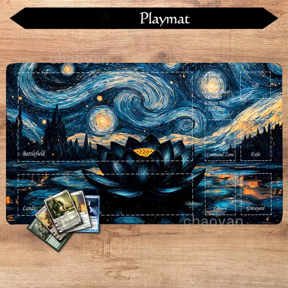 لوحة ماوس زهرة الألعاب مع دعم المعصم حصيرة مكتب الألعاب لـ MTG tcg ، حصيرة مكتب غير قابلة للانزلاق ، منصات ماوس الألعاب ، Playmat