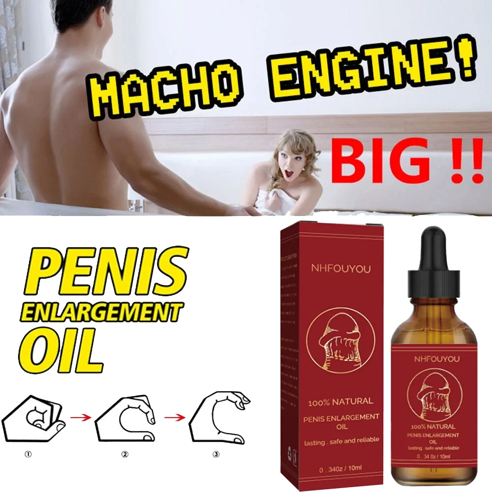 Óleo de massagem para aumento do pênis para homens, aumentar o crescimento, melhorar a ereção do pau, aumentar o pênis, óleos essenciais de massagem