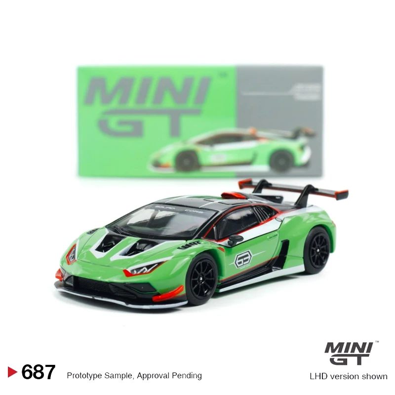 MINIGT 1:64 Huracan GT3 EVO2 Presentation alloy car model 687