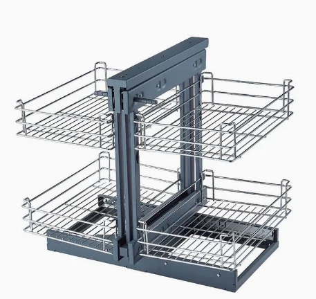 Full‑Extension Pull‑Out Cabinet Corner Basket, Kitchen Magic Corner Pot Storage Basket for Blind Corner Cabinet Organizing
