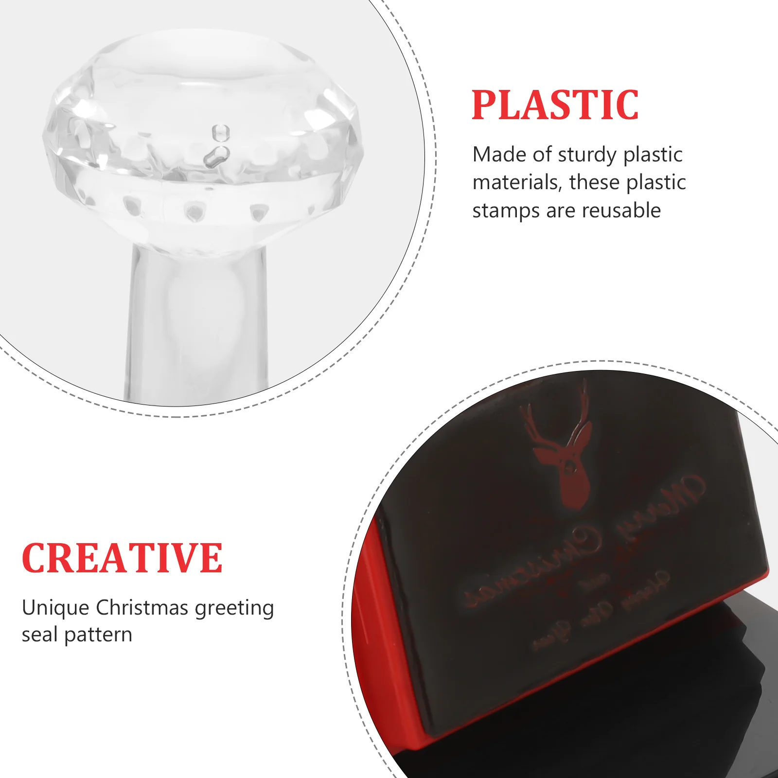 

Christmas Stamper Plastic Mini Xmas Stamps for Greeting Card Crafts Scrapbooking DIY Ink Stamps Reusable Holiday Decorations