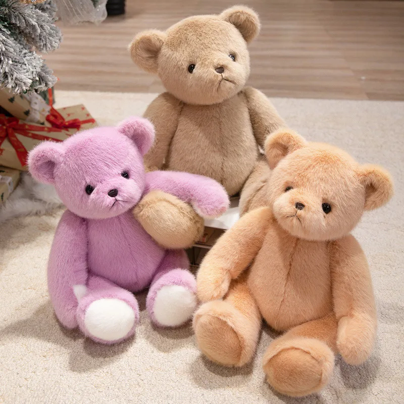 22/30/35cm Kawaiis Stuffed Bear Plush Doll Classic Soft Colors Animals Doll Birthday Christmas Gifts Festival Decor