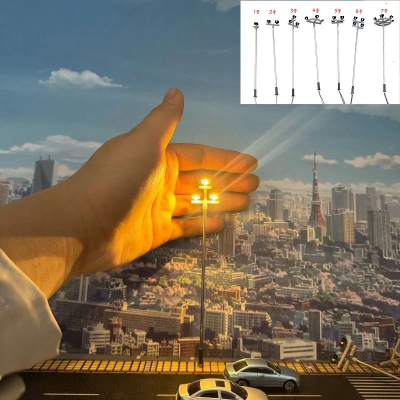 3/5pcs 3v 12.5cm Model Tower Light Warm Cold White Street Light Model Platform Lighting Ho Scale Train Railroad Railway Layout