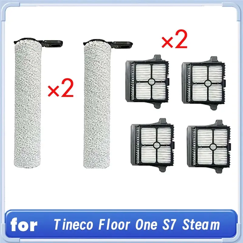 

【A16Z】Запасные части для Tineco Floor One S7 - 6 шт., включая HEPA-фильтр, роликовый щеточный валик, для пароочистителя