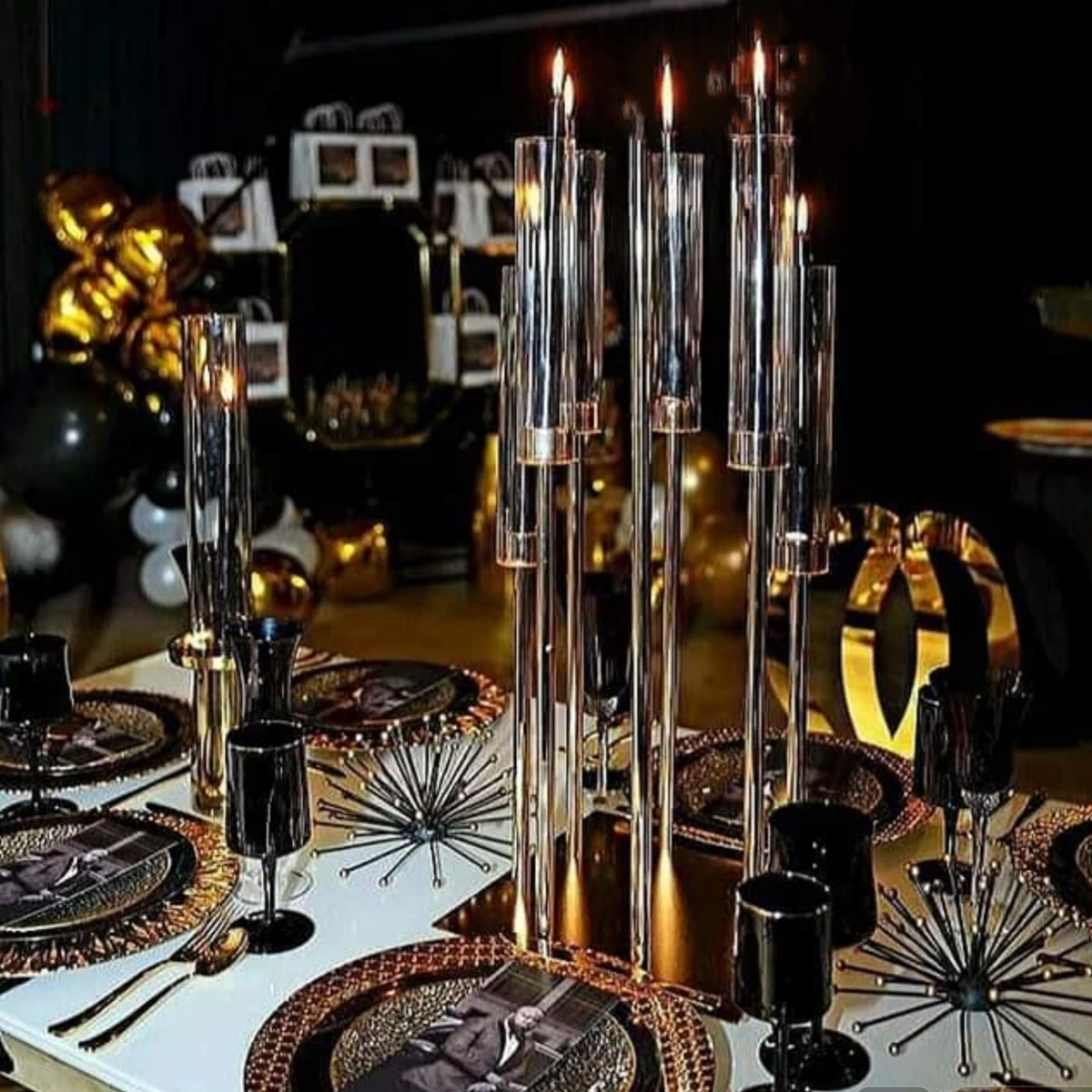 12pcs/4pcs/8pcs/10pcs)New design 8 arms gold Metal candelabra for wedding table centerpieces gold candle holder candlestick  w19