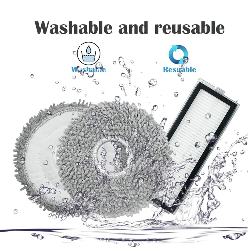 A74G-مجموعة ملحقات لـ Roborock Qrevo S/Qrevo Maxv/Qrevo Pro جهاز آلي لتنظيف الأتربة فرشاة جانبية رئيسية مرشحات Hepa أكياس الممسحة