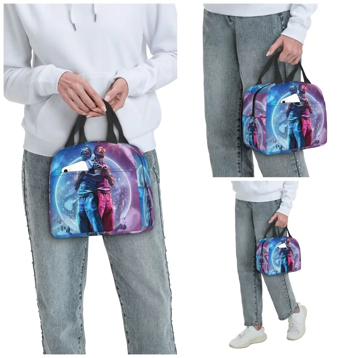 PNL Nabil Andrieu وTarik Andrieu المغني أكياس الغداء معزول بينتو صندوق مقاوم للماء حقيبة الغداء أكياس نزهة مانعة للتسرب