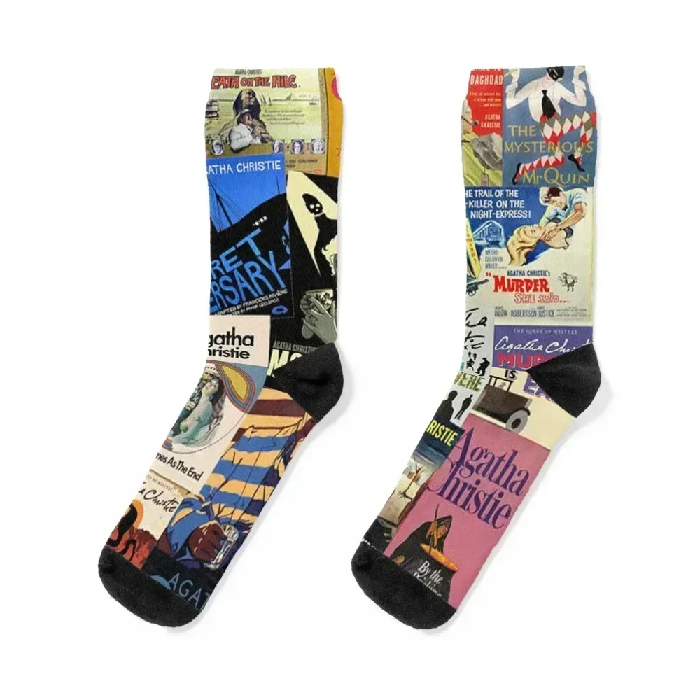 

Agatha Christie Socks Stockings Antiskid soccer Christmas funny sock Socks Female Men's