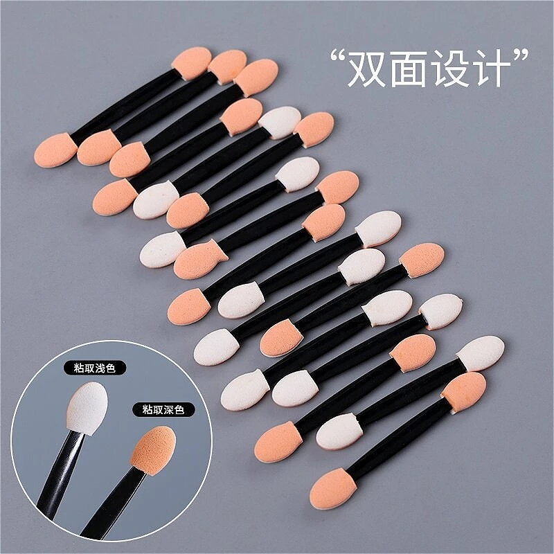 50Pcs Double-Ended Latex Sponge Eyeshadow Applicator, 7.5cm Makeup Tool for Nail Art Blending, Must-Have Beauty Essential