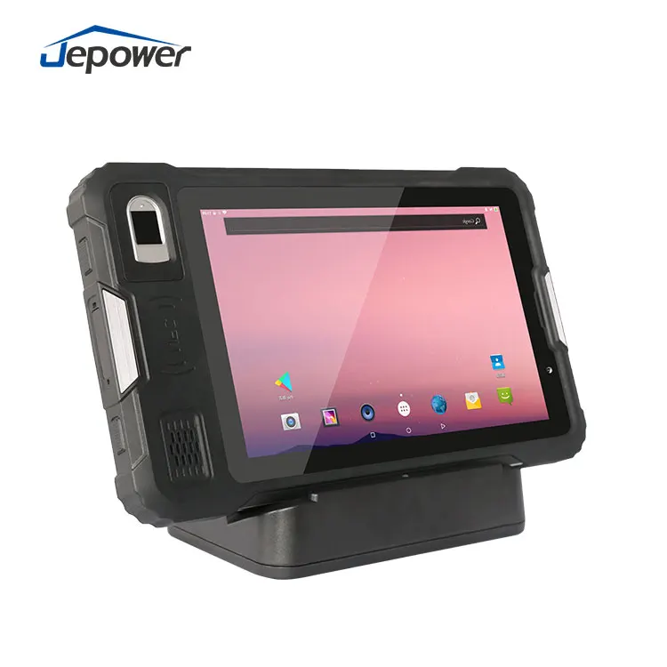 Tablet Industrial Portátil de 8 Polegadas com Android, Leitor Biométrico de Impressão Digital e RFID, com Altas Medidas de Segurança