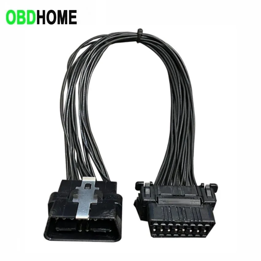 30cm Automotive Wiring Harness OBD2 16Pin Data Cable Male To Female Pair Cable OBD 16 Pin Extension Cable Can Modified Connector