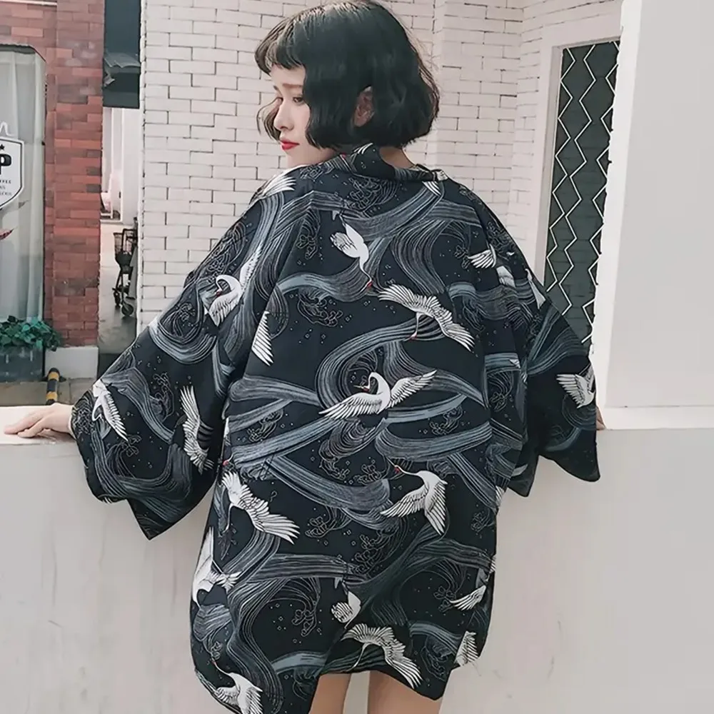 Beach Holiday Sun Protection Cardigan Japanese Traditional Printed Kimono Mori Female Style Kimono Cardigan Summer Fashion New