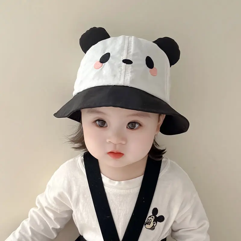 

Quick Drying Baby Fisherman Hat Cartoon Animals Kids Sun Protection Basin Cap 6-24Month Infants Summer Outdoor Sunshade Visors