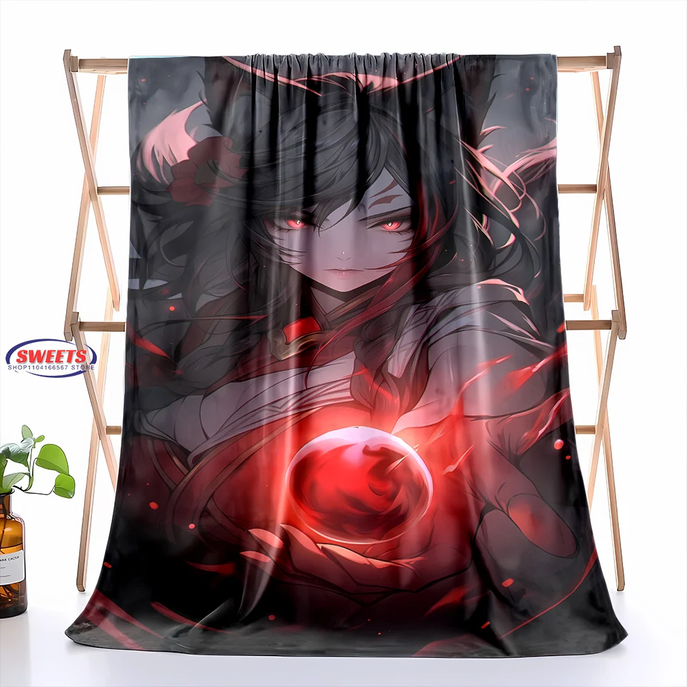 3D Popular Game LOL Ahri Soft Flannel Blanket for Bed Bedroom Sofa Picnic,Throw Blanket for Cover Outdoor Leisure Nap Trip Gift