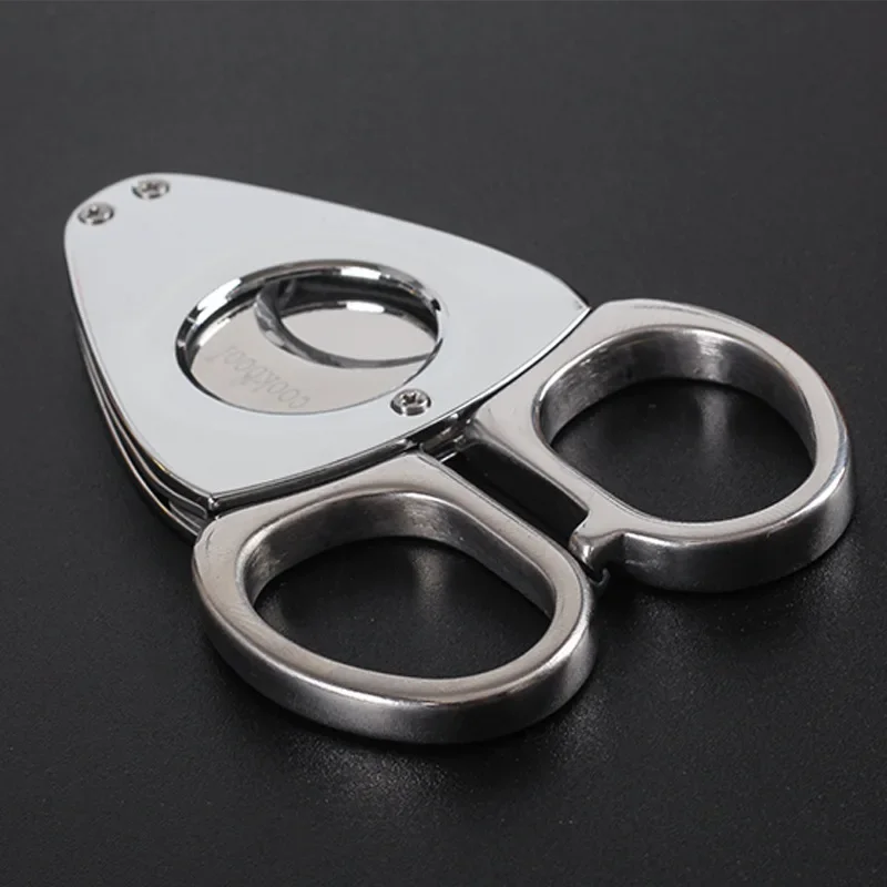 Cigar Cutter Stainless Steel Metal Classic Portable Cigar Cutter Guillotine Christmas Puro Scissors Cigar Accessories Gift Box