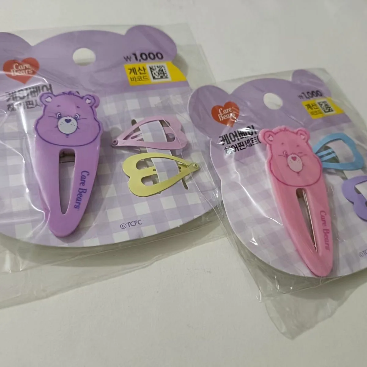 Care Bears Hair Clip Set, Cute Cartoon Bear Barrettes, Jewelry Accessories for Girls, Daily Wear