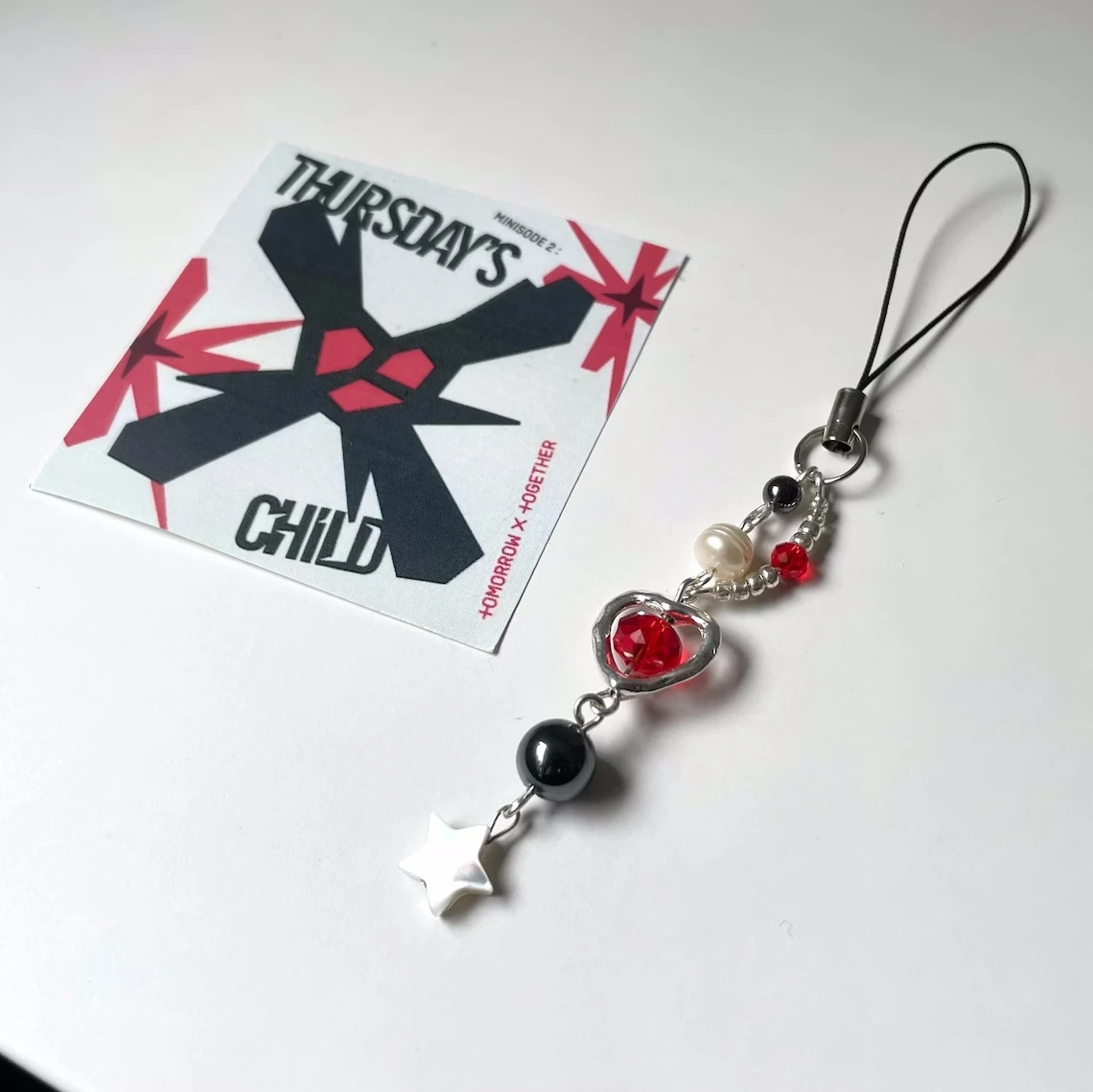 Handmade txt thursday\'s child inspired beaded phone charm pendant | phone strap|moa gift | kpop accessories | keychain