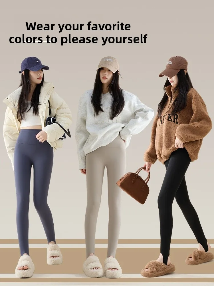 Pantaloni da yoga a vita alta Thiened Fce da donna Autunno Inverno Caldo controllo della pancia Sollevamento del sedere Arca Bocca Pantaloni Pantaloni lunghi casual