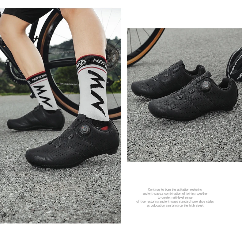MTB Fahrradschuhe für Herren Flache Pedalschuhe Leichte Rutschfeste Selbstverriegelnde Schuhe für Damen Outdoor-Radsport Rennradschuhe – Detail 17