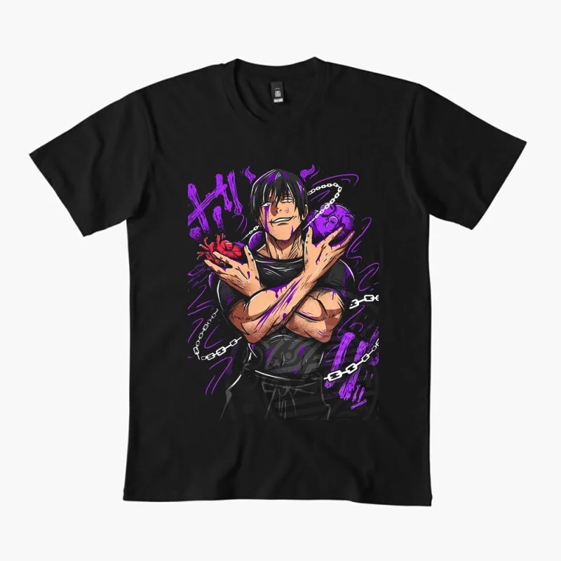 

0309 Toji Fushiguro Anime T shirt Jujutsu Kaisen Manga Men's print Graphic Tee Shirt 100% cotton Y2K clothes All size tops S-6XL