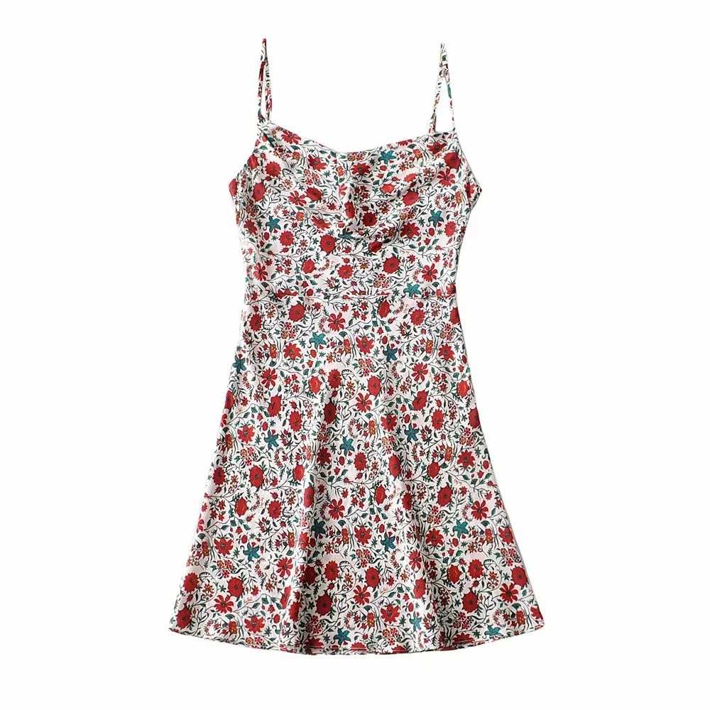 Summer New High Waist A-Line  Dr Floral Print Street Sle Beach Vaion ort Skirt Women's Clothing Casual Dres