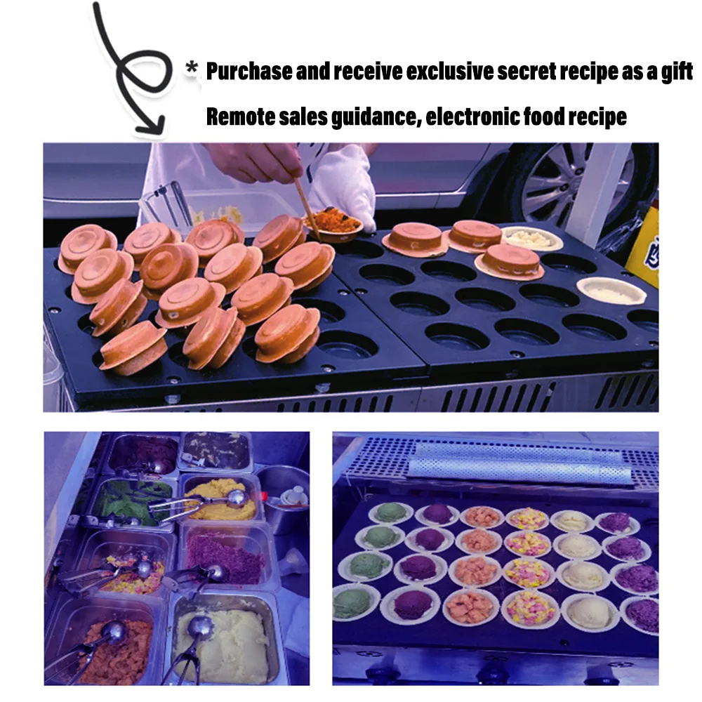 Commercial electric 16 hole egg cake, mini Dutch cake, waffle machine, electric version, gas version, controllable temperature