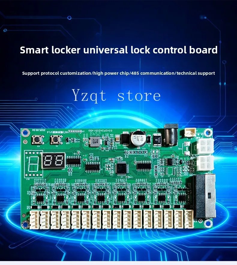 RS485 multi-channel series smart cabinet lock control board with feedback electromagnetic lock express cabinet vending machine