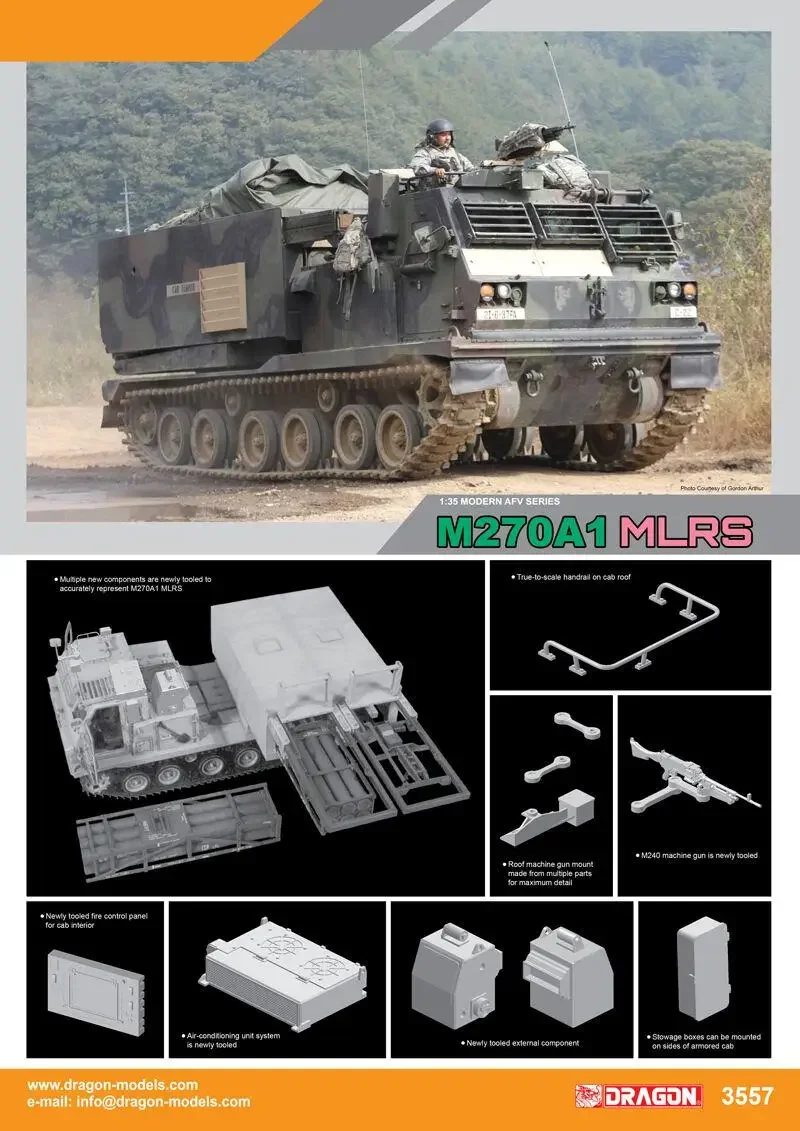 DRAGON 1/35 3557 M270A1 Multiple Launch Rocket System (MLRS)