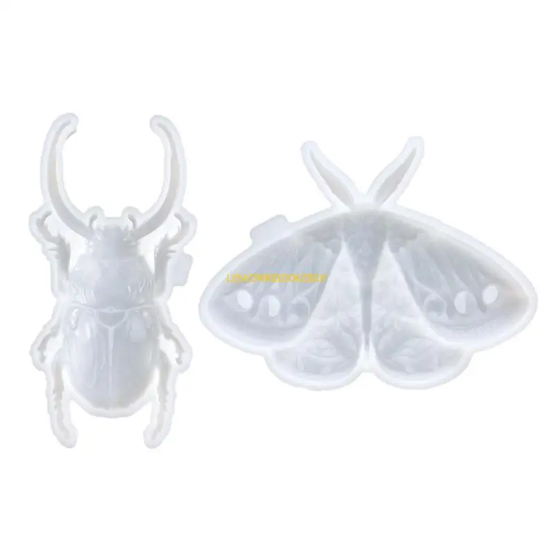 

M4YF Moth Silicone Pendant Molds Silicone Texture Crafting Moulds for Crafting