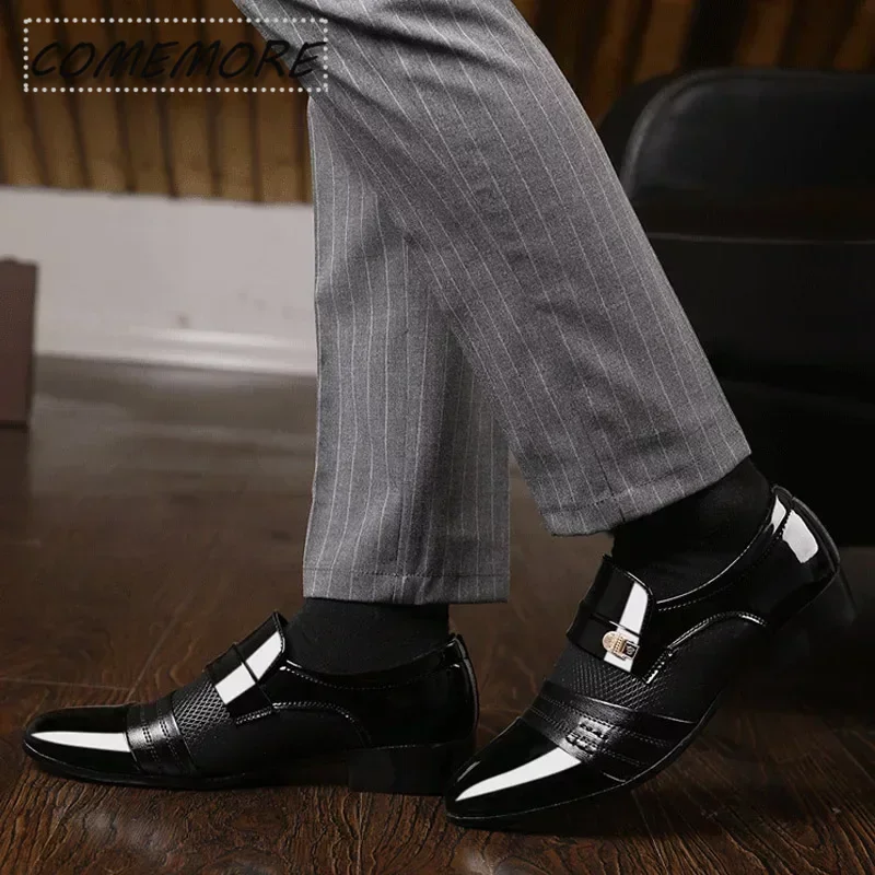 Slip on Men Dress Shoes Men Oxfords Fashion Business Dress Men Shoes 2024 New Classic Leather Men\'s Breathable Shoes Man Summer