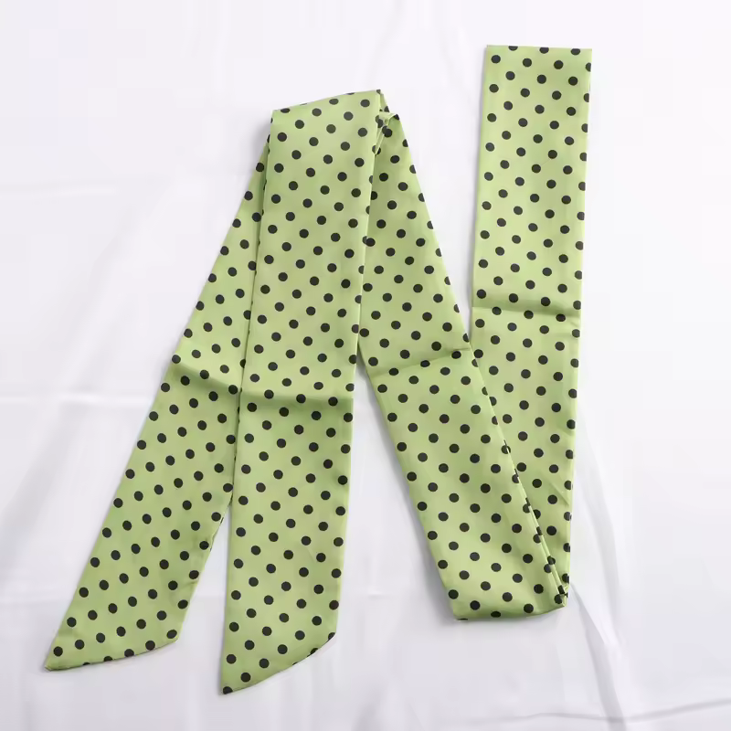 Fashion Dot Ribbon Silk Scarf Women Thin Neck Scarves Lady Small Shawls Bandana Narrow Female Neckerchief Dress Accessories - Image 15