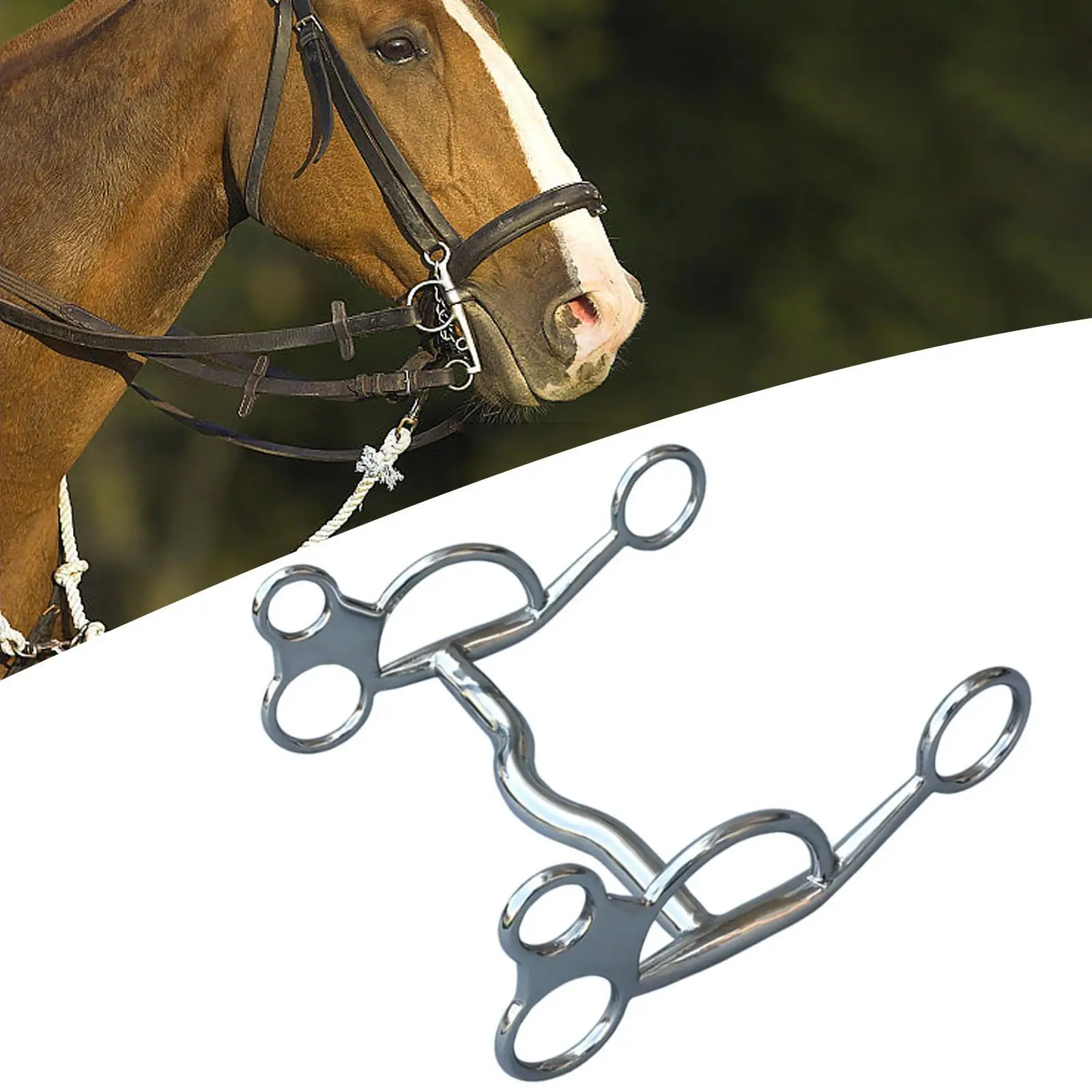 Horse Tack H Shape Harness for Horse Bridle Horse Chewing Training Equipment