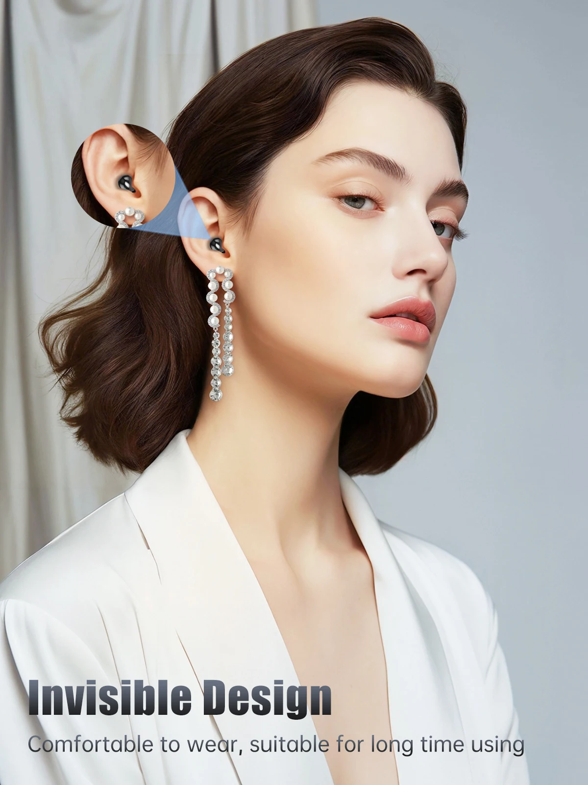 سماعات بلوتوث لاسلكية سماعات النوم للنوم من أجل النائمون الجانبية سماعات أذن صغيرة غير مرئية BT 5.4 سماعات رياضية مع ميكروفونات شفافة عالية الدقة